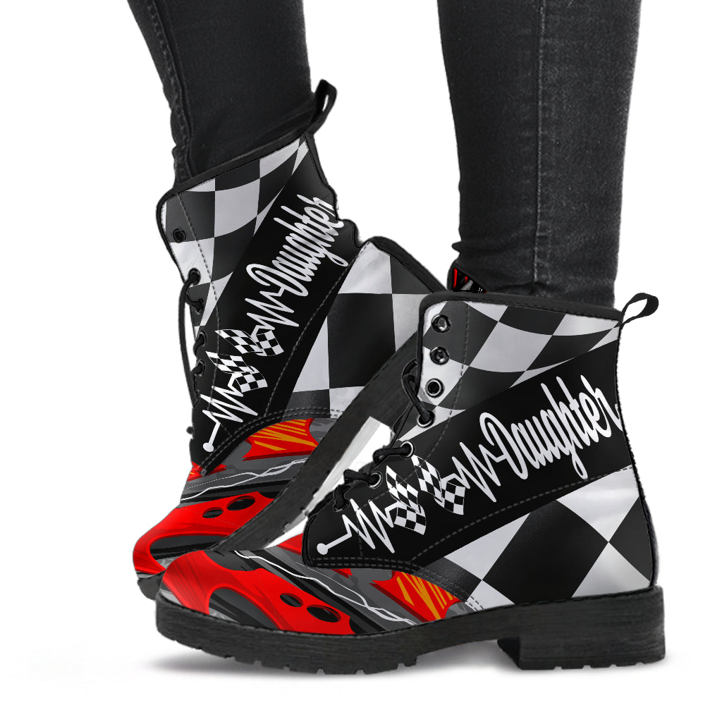 Racing Daughter Heartbeat Boots