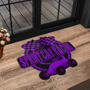 Custom shaped sprint car non-wing door mat