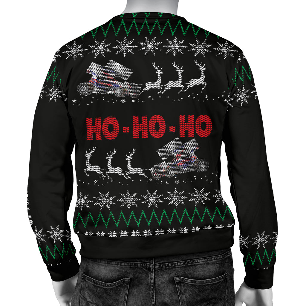 Sprint car racing men's ugly sweater