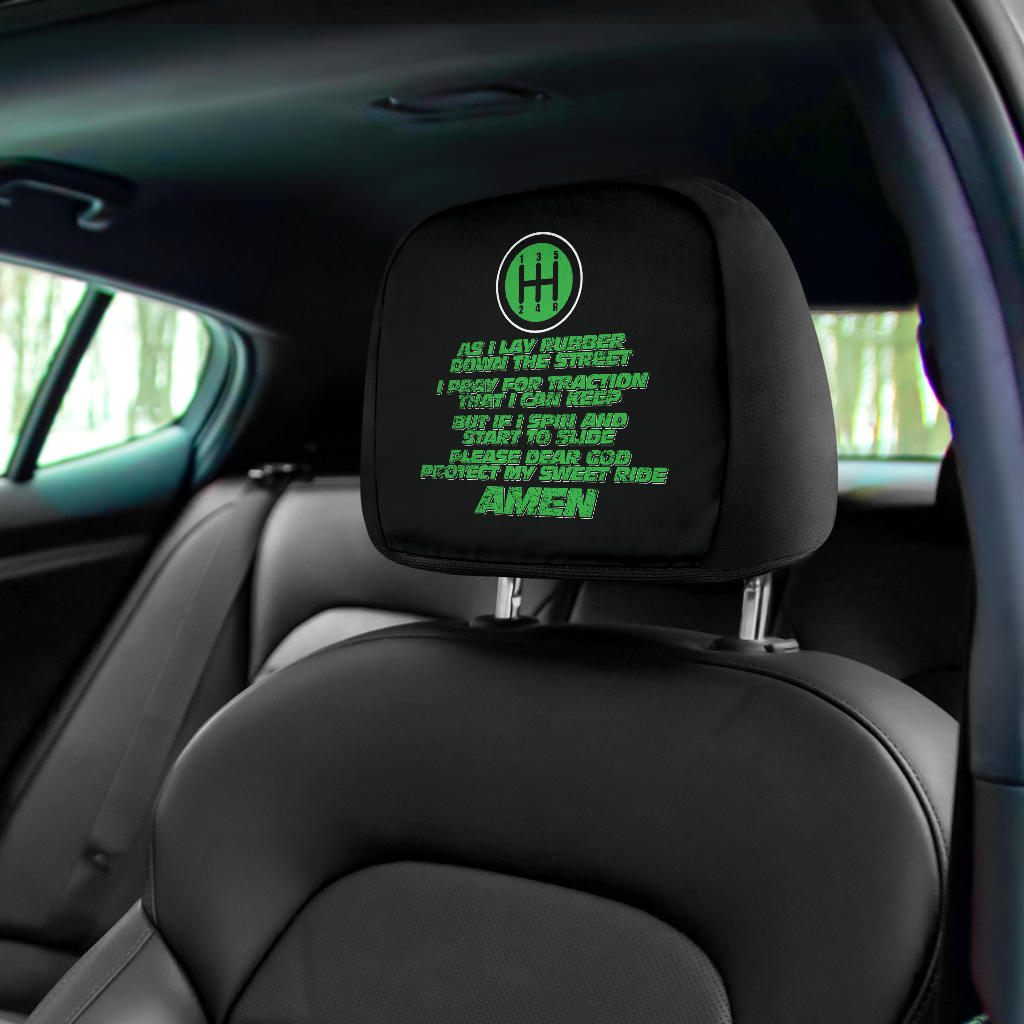 Racer's Prayer Car Seat Headrest Covers