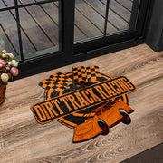 Custom shaped late model door mat