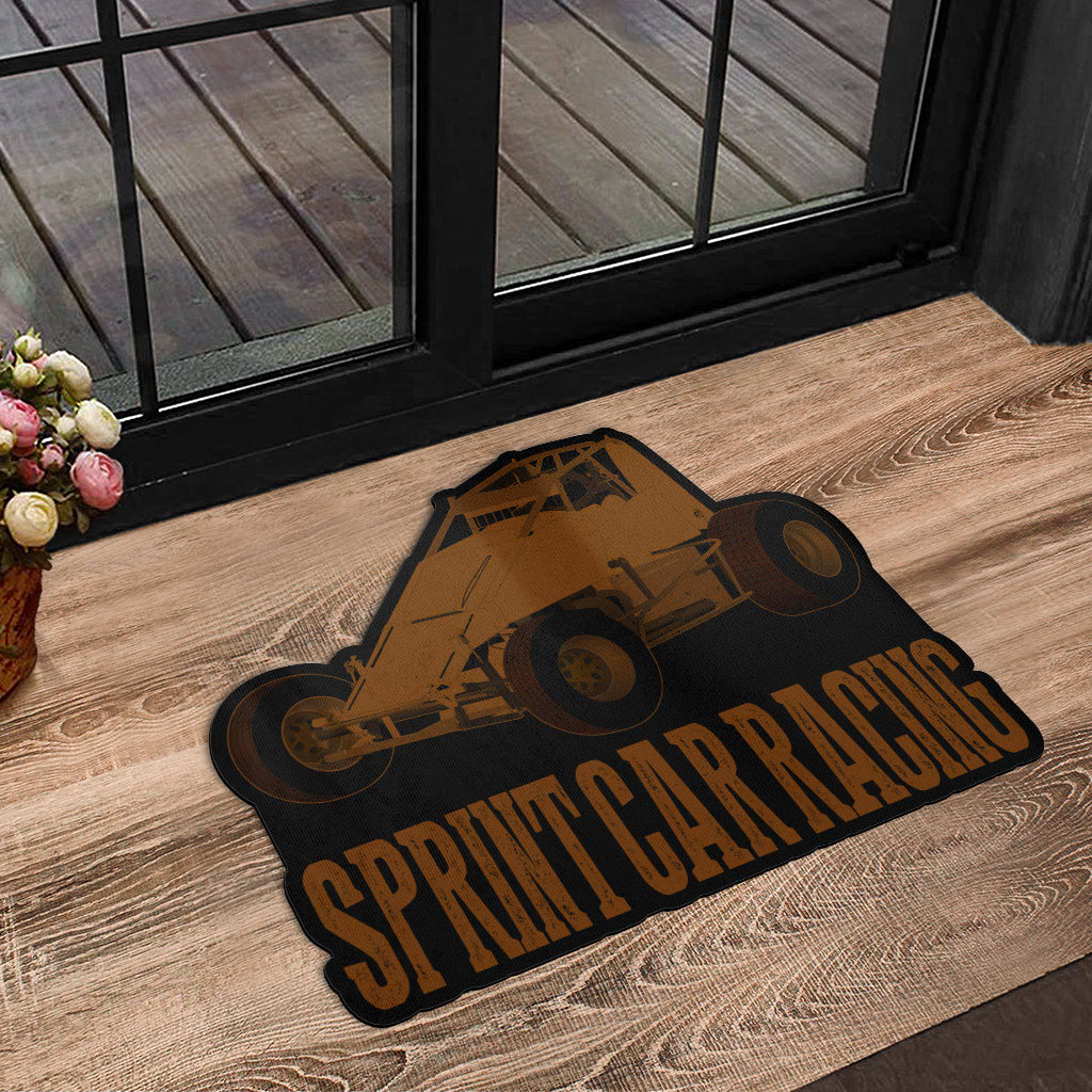 Custom shaped sprint car non-wing door mat