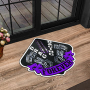 Custom shaped drag racing door mat