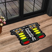 Custom shaped drag racing door mat