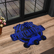 Custom shaped sprint car non-wing door mat