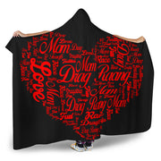 Drag Racing Mom heart hooded blanket