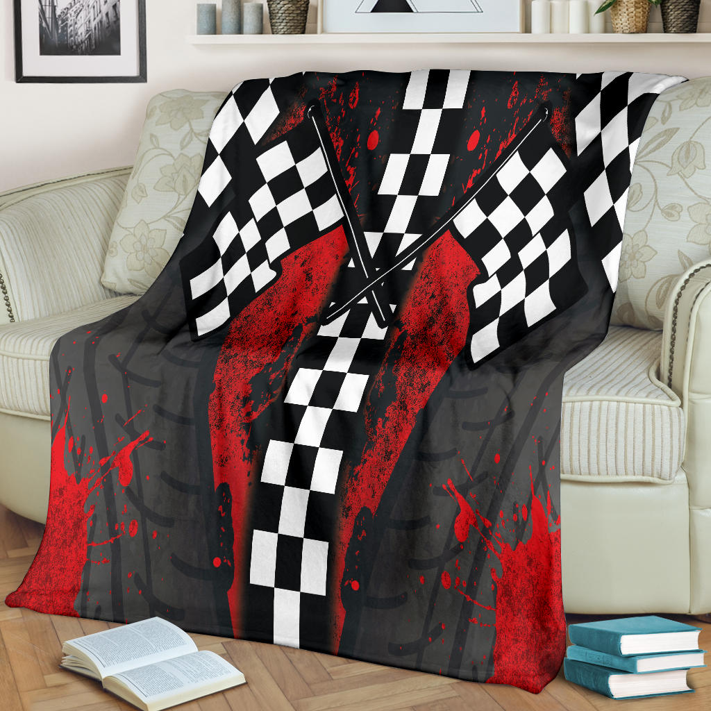 Racing Checkered Flag Blanket