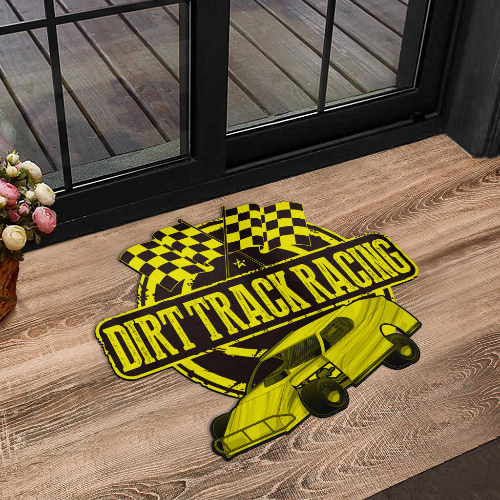 Custom shaped dirt modified door mat