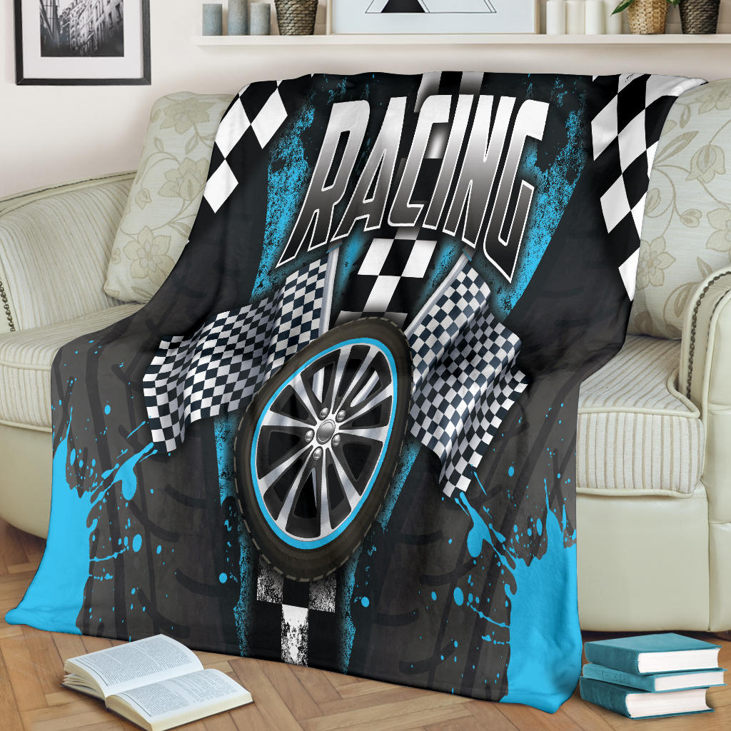 Racing Carolina Blue Blanket