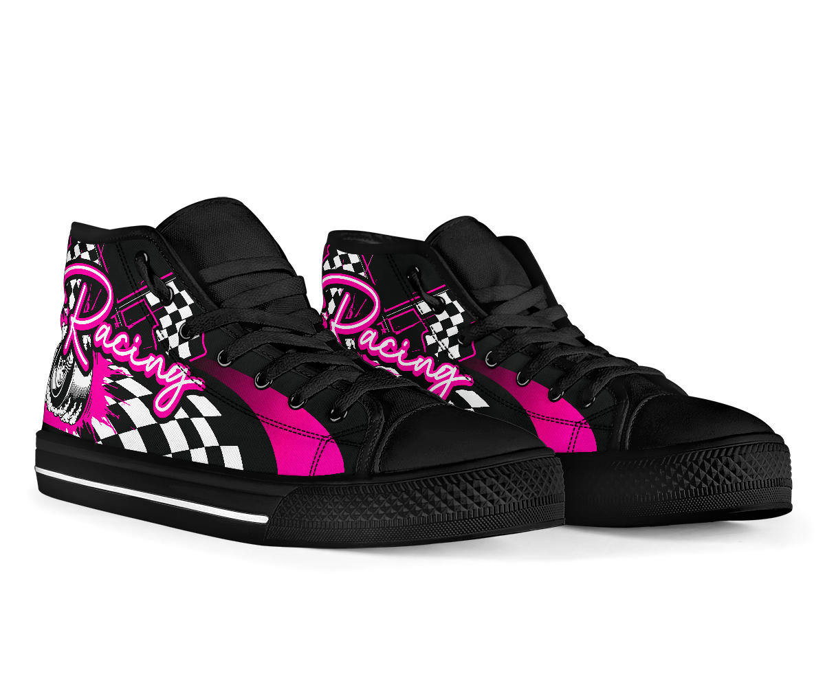 Racing High Top Shoes pink