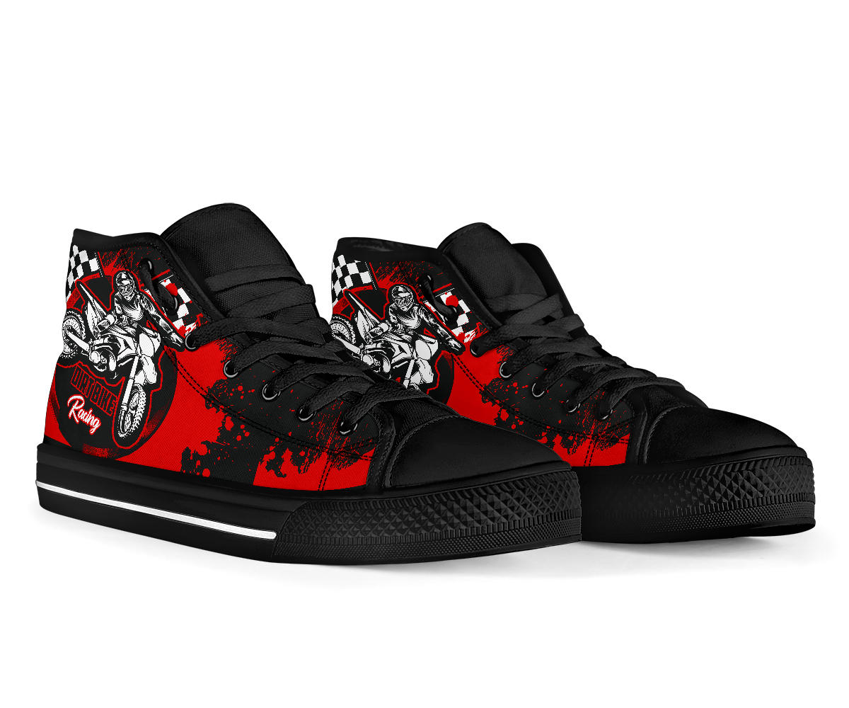 Dirt Bike Racing High Top Shoes