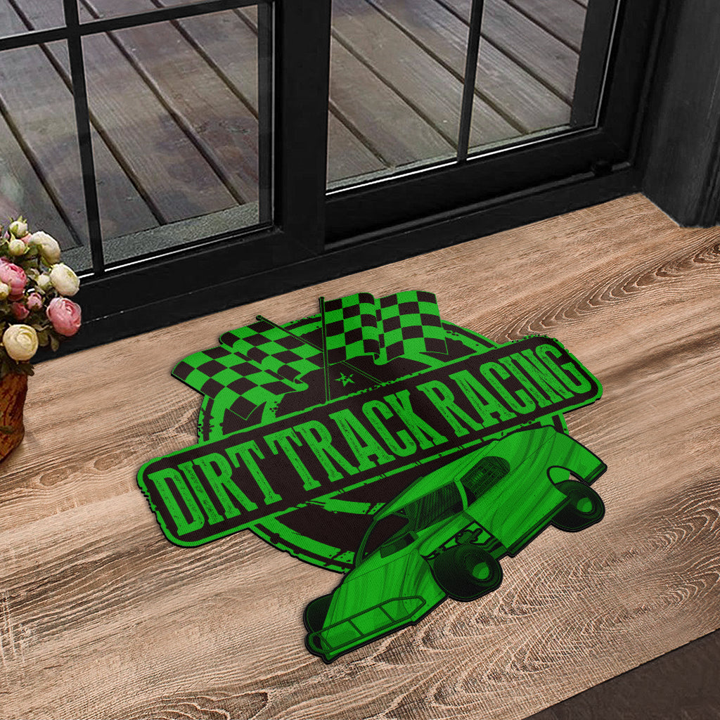 Custom shaped dirt modified door mat