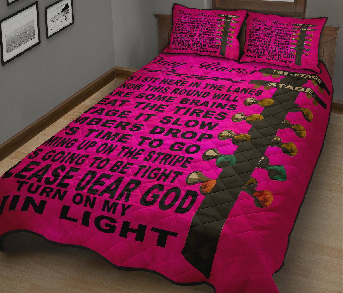 Drag Racer's Prayer Quilt Bed Set