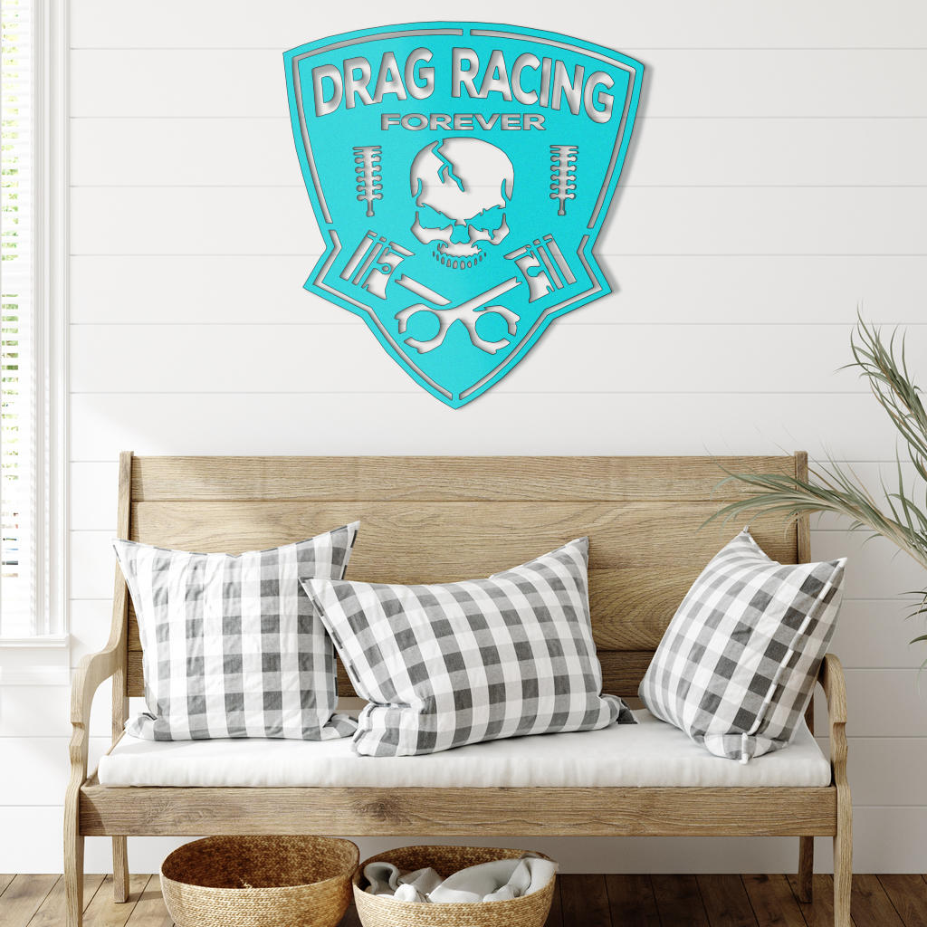 Drag Racing Forever Metal Sign
