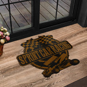 Custom shaped sprint car door mat