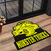 Custom Shaped Monster Trucks Door Mat