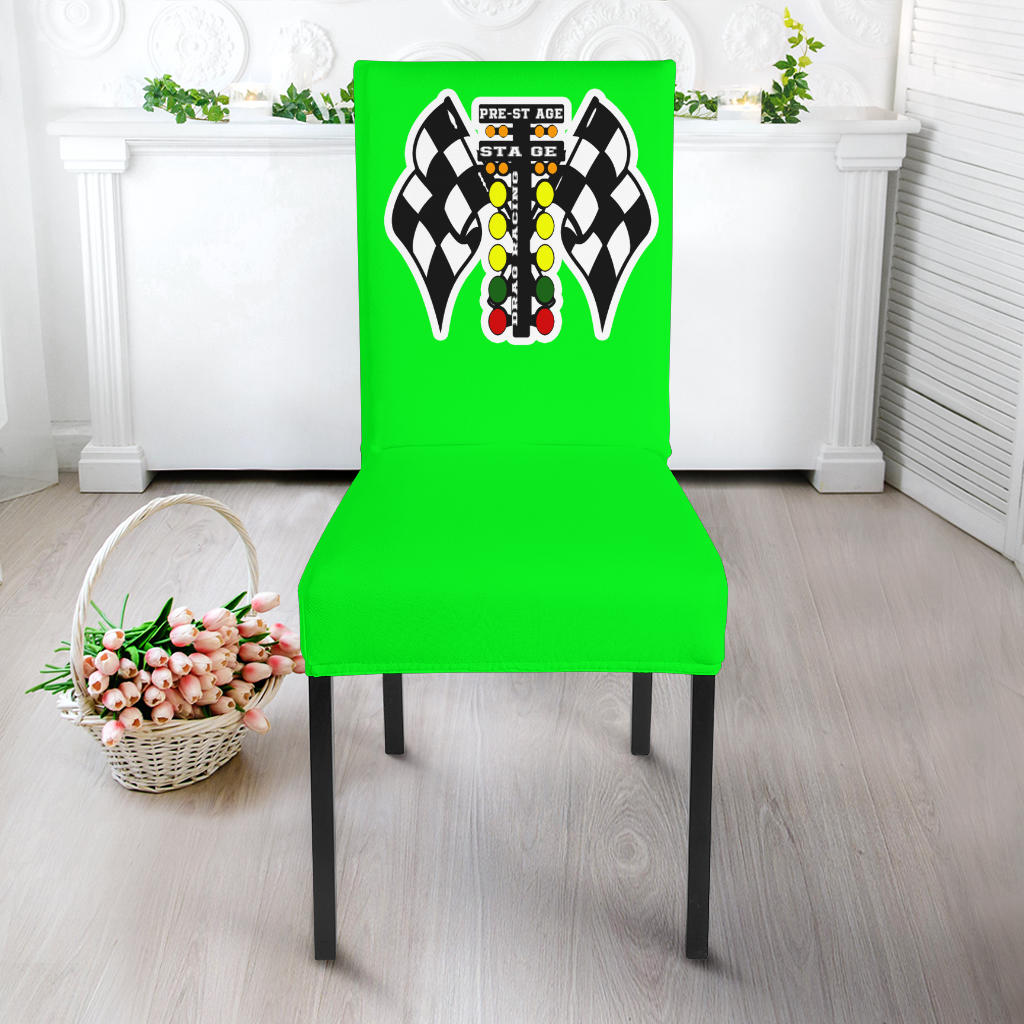 Drag Racing Dining Chair Slipcover Pistachio