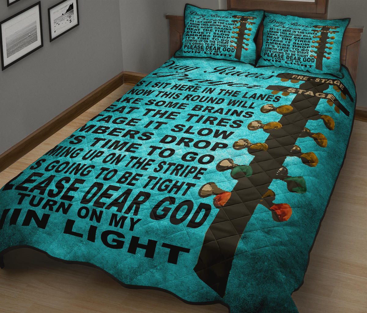 Drag Racer's Prayer Quilt Bed Set