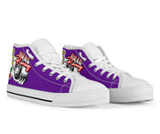 Drag Racing High Top Shoes red purple