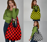 Racing Checkered Grocery Bags