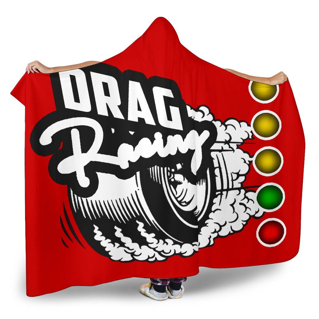 Drag Racing Hooded Blanket