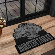 Custom Shaped Monster Trucks Door Mat