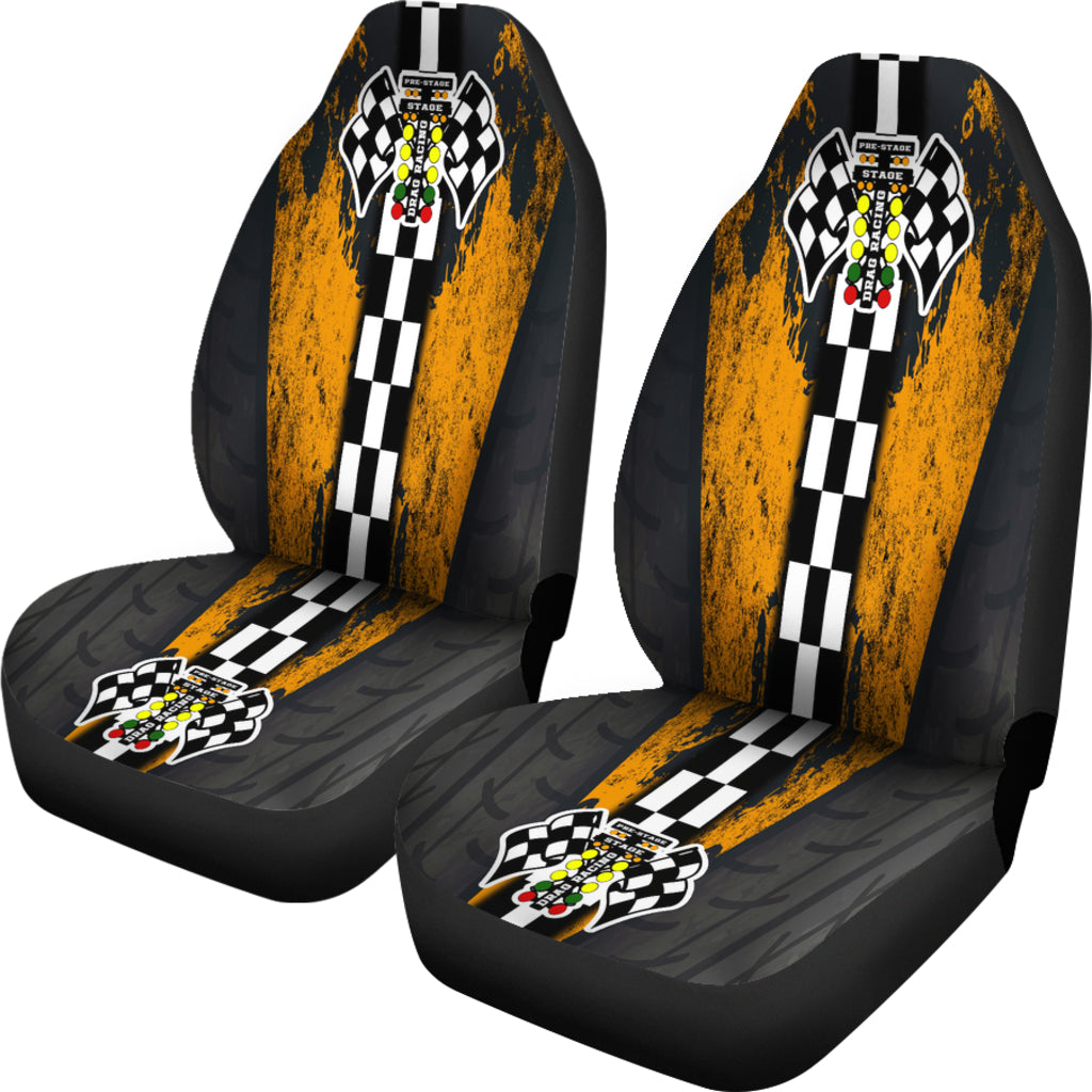 Drag Racing Seat Covers Orange (Set of 2)
