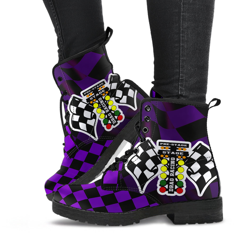 Drag Racing Purple Flag Boots