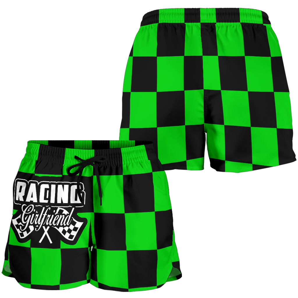 Racing Girlfriend Checkered Shorts