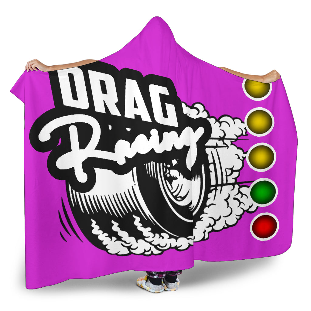 Drag Racing Hooded Blanket