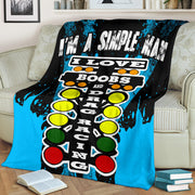 I'm A Simple Man Drag Racing Blanket