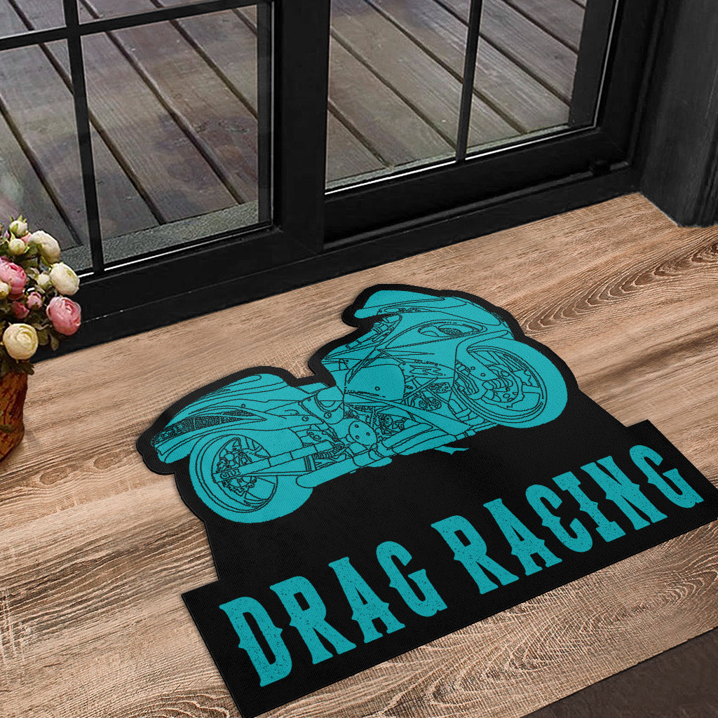 Custom Shaped Hayabusa Bike Door Mat