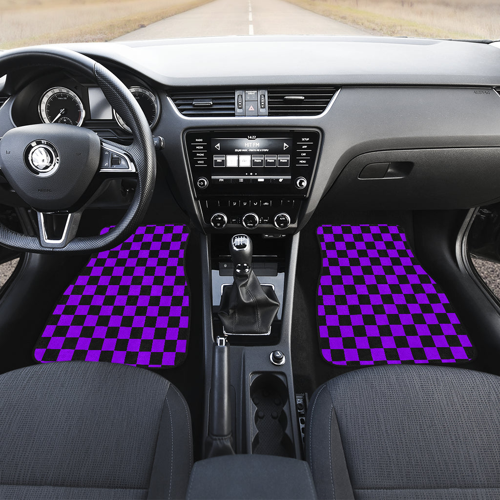 Racing Checkered Flag Car Mats