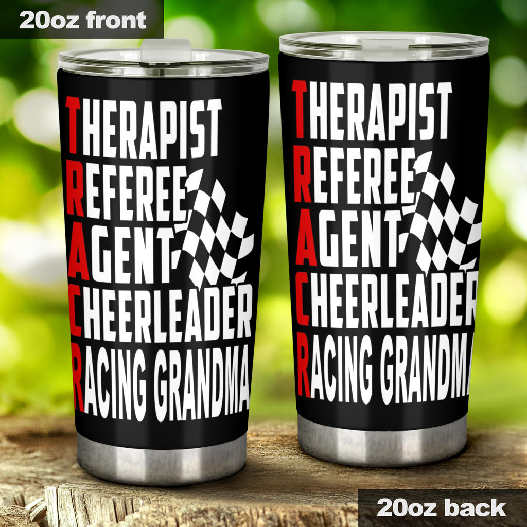 racing Grandma tumbler