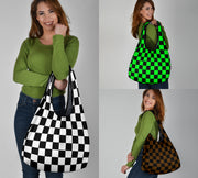 Racing Checkered Grocery Bags