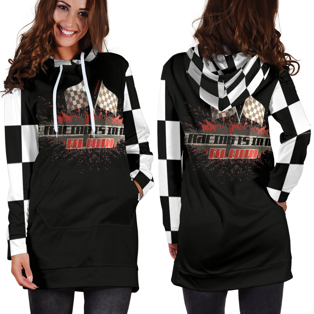 Racing Is In My Blood Hoodie Dress RB2B