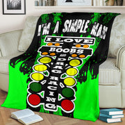 I'm A Simple Man Drag Racing Blanket