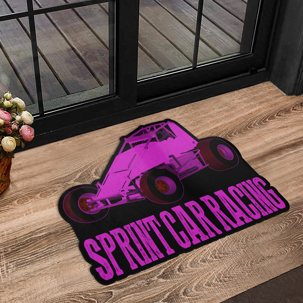 Custom shaped sprint car non-wing door mat