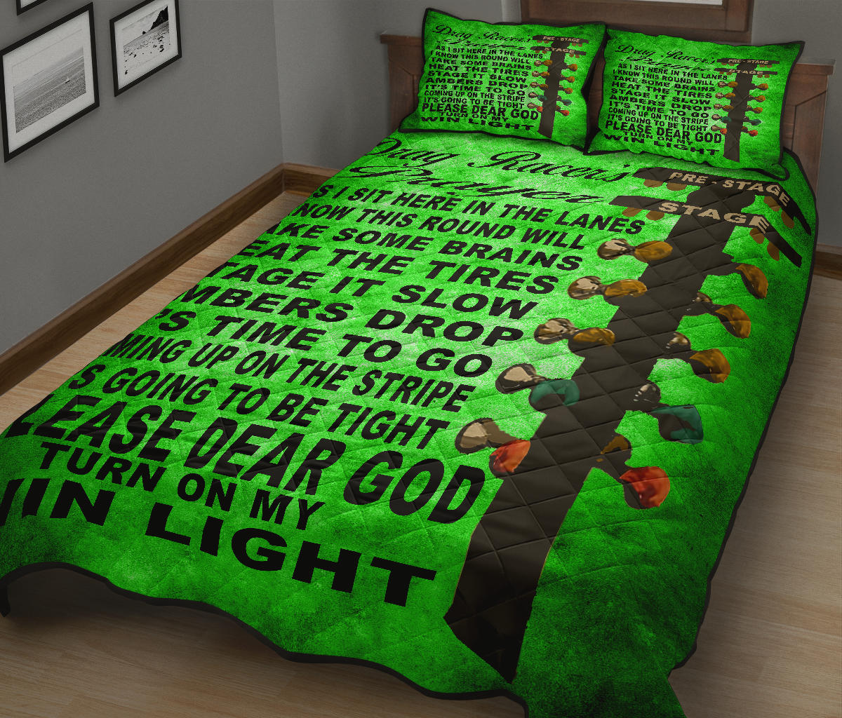 Drag Racer's Prayer Quilt Bed Set