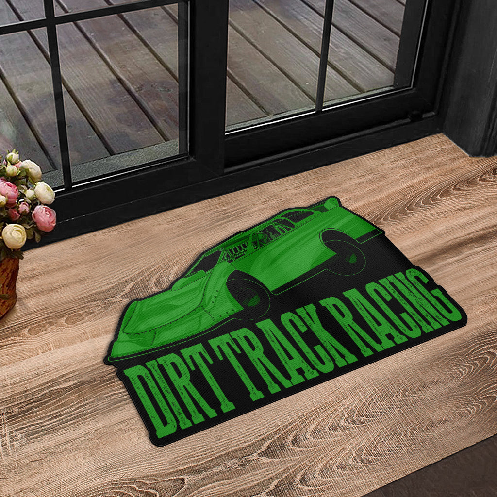 Custom shaped late model door mat