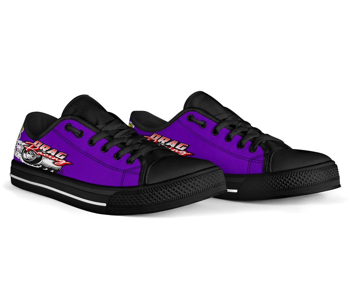 Drag Racing Low Top Shoes purple