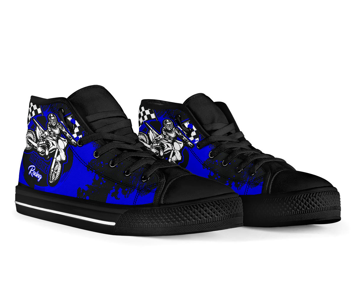 Dirt Bike Racing High Top Shoes