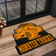 Custom Shaped Monster Trucks Door Mat