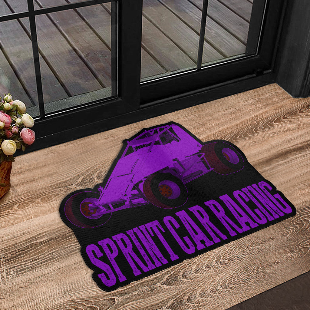Custom shaped sprint car non-wing door mat