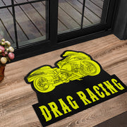 Custom Shaped Drag Racing Bike Door Mat