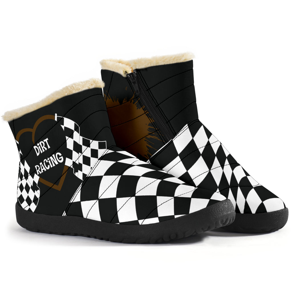 Racing Heart Cozy Winter Boots