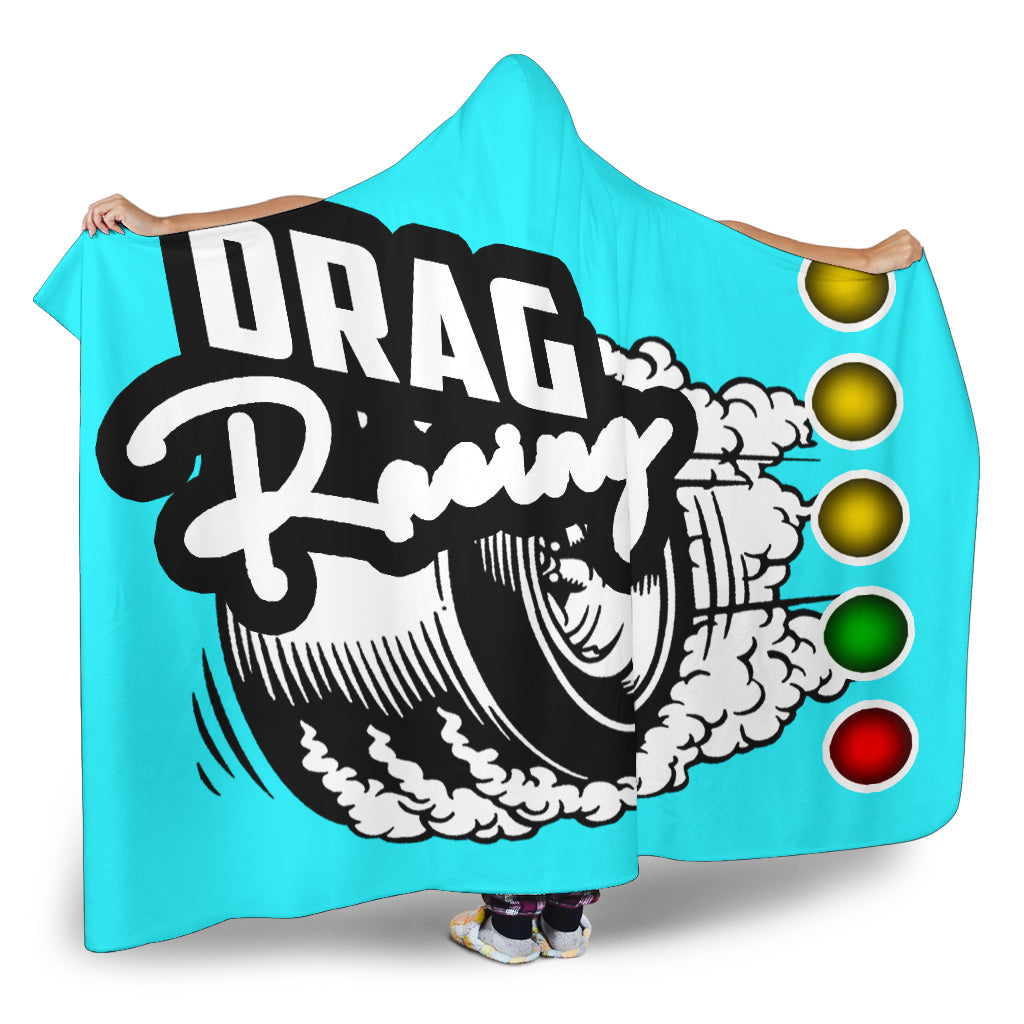 Drag Racing Hooded Blanket