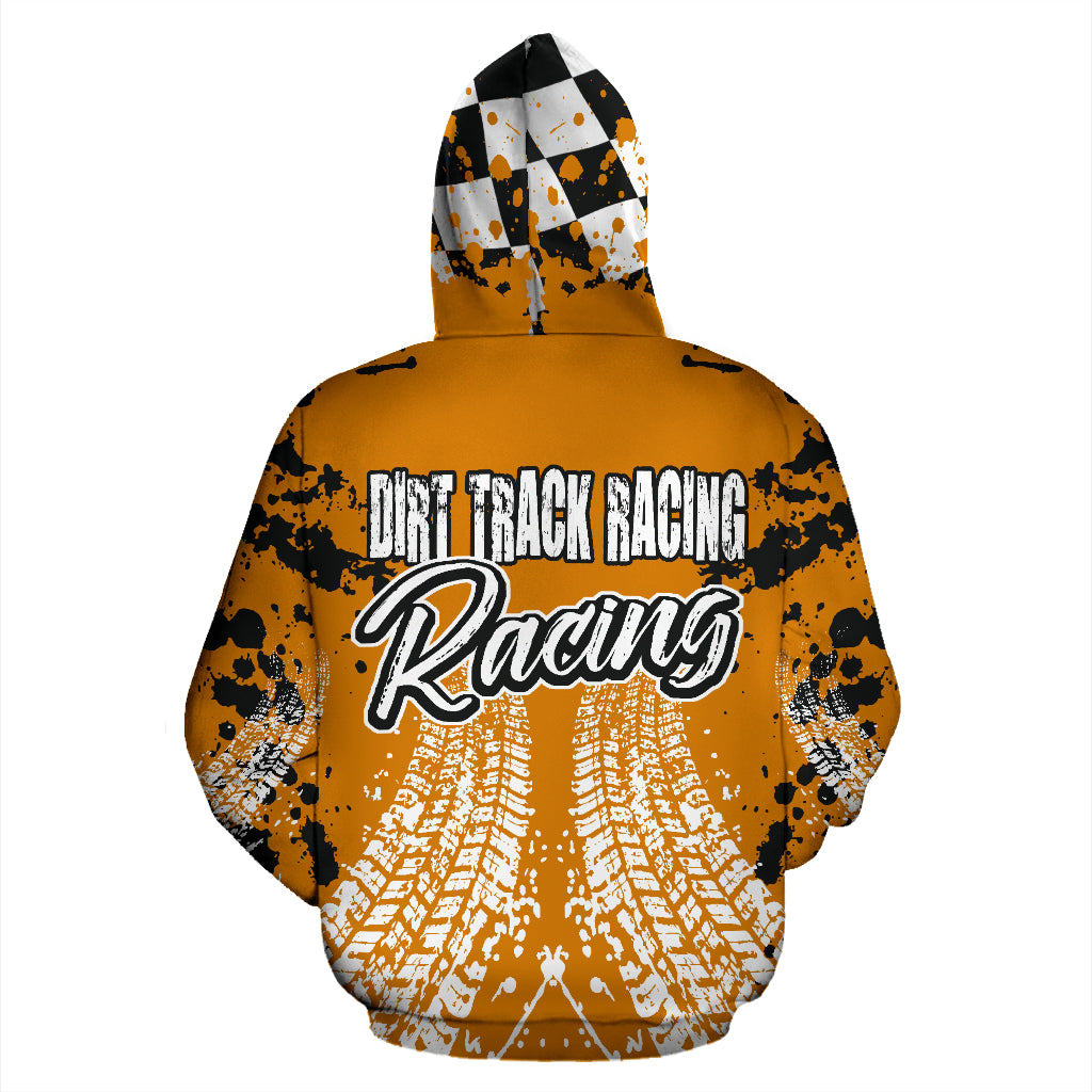 Dirt Track Racing Zip Up Hoodie RBNO