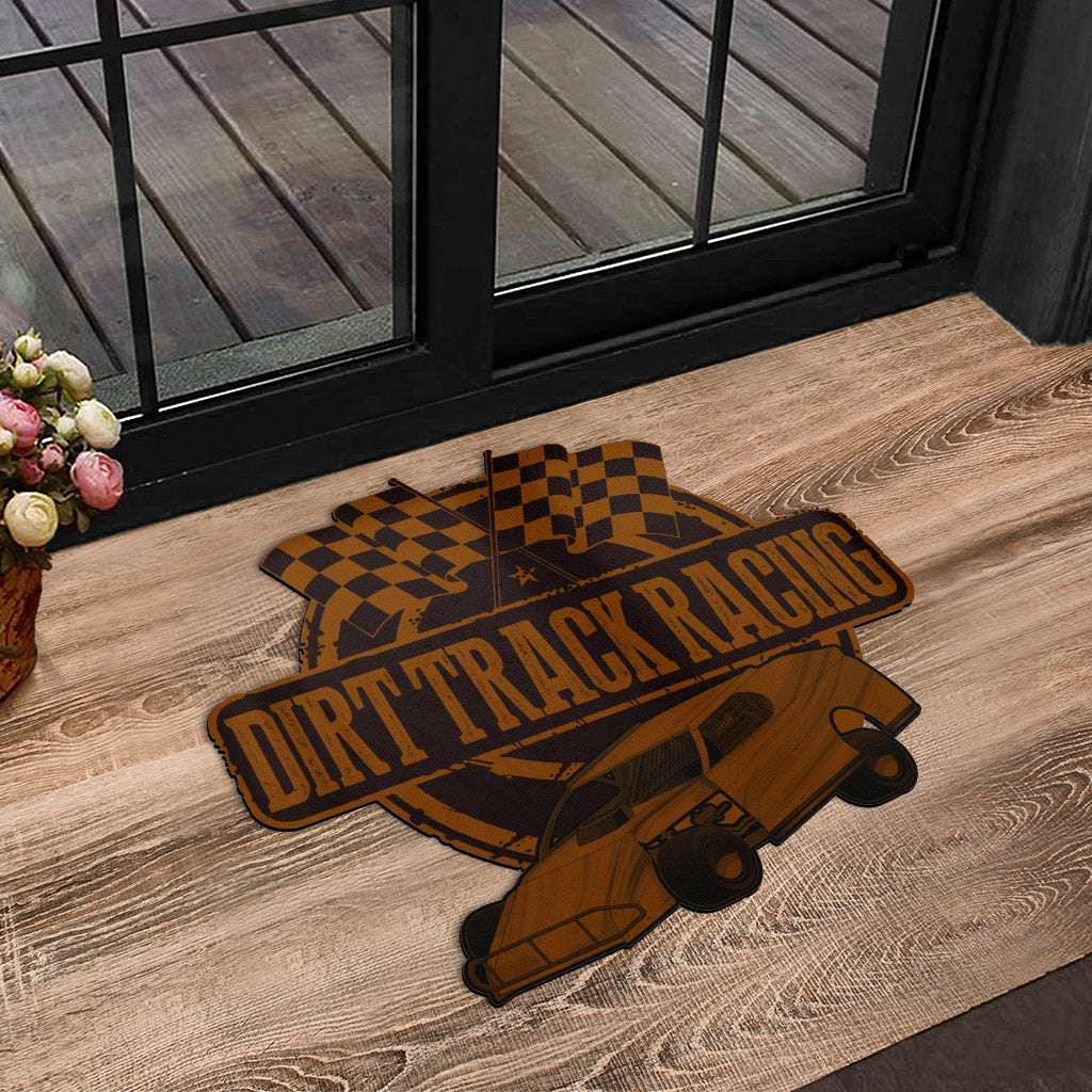 Custom shaped dirt modified door mat