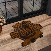 Custom shaped dirt modified door mat